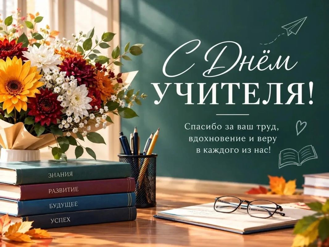 Уважаемые педагоги и ветераны педагогического труда! Поздравляю вас с профессиональным праздником — Днём учителя!