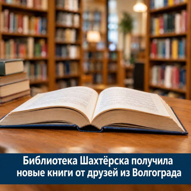Библиотека Шахтерска получила новые книги из Волгограда