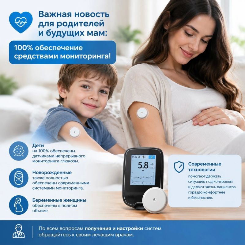 Важная новость для родителей и будущих мам: 100% обеспечение средствами мониторинга!