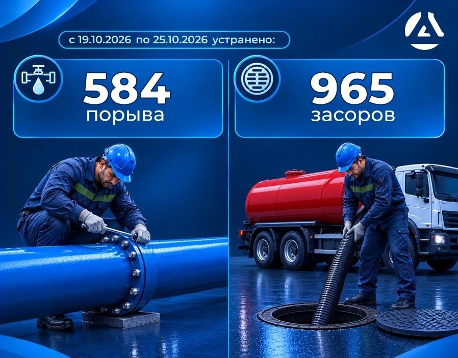 Устранено более 1,5 тыс. аварийных ситуаций за неделю